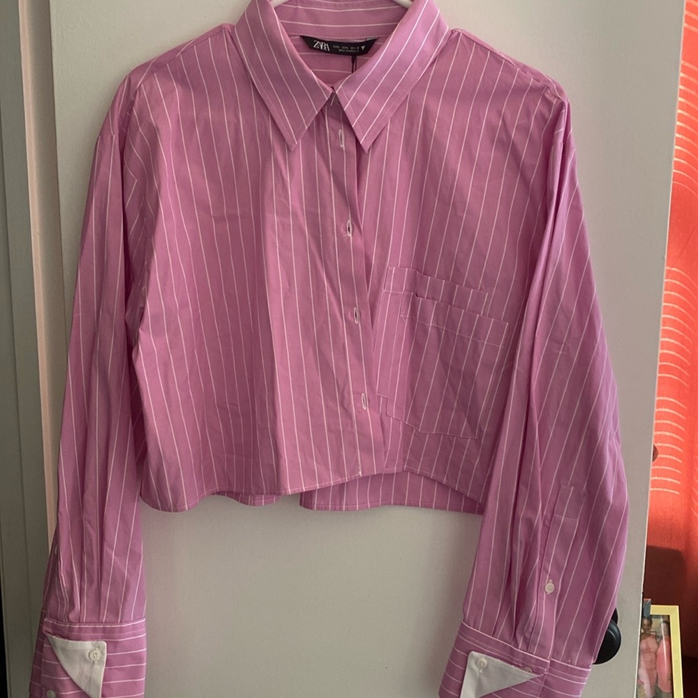Zara half shirt button up